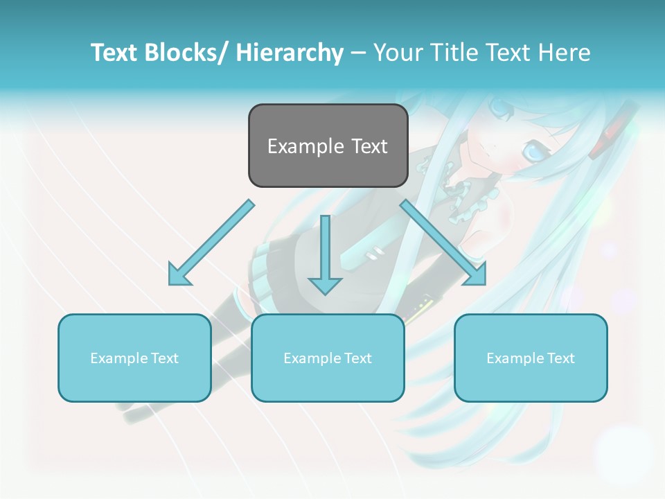 A Woman With Blue Hair Is Posing For A Picture PowerPoint Template