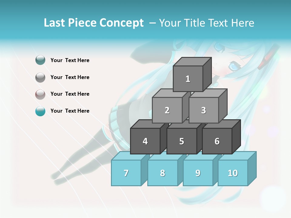 A Woman With Blue Hair Is Posing For A Picture PowerPoint Template