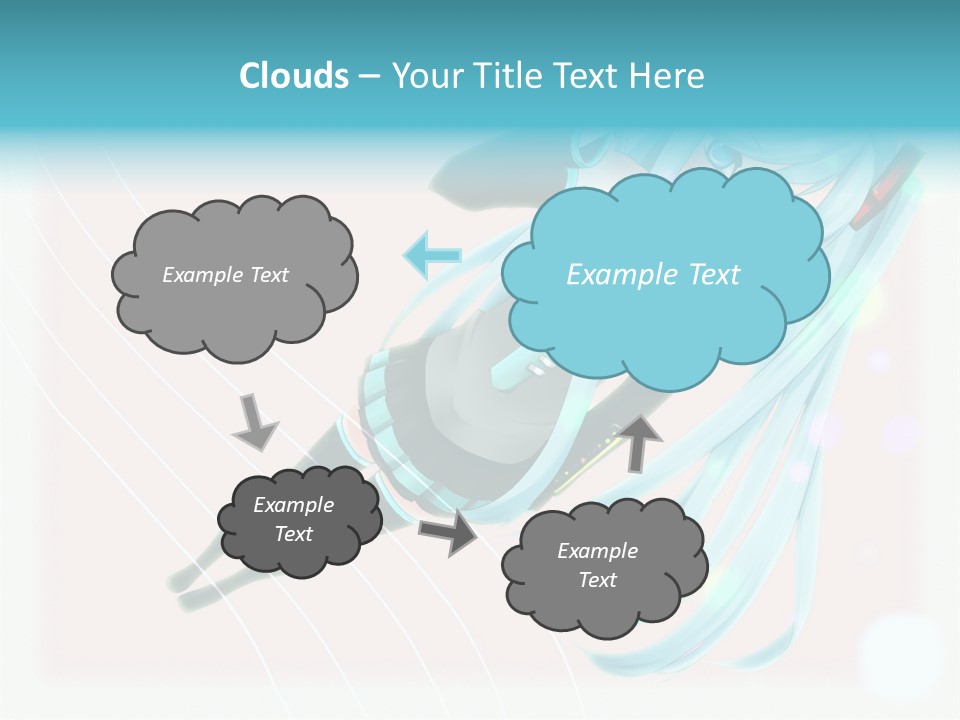 A Woman With Blue Hair Is Posing For A Picture PowerPoint Template