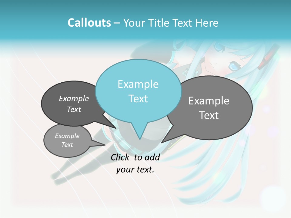 A Woman With Blue Hair Is Posing For A Picture PowerPoint Template