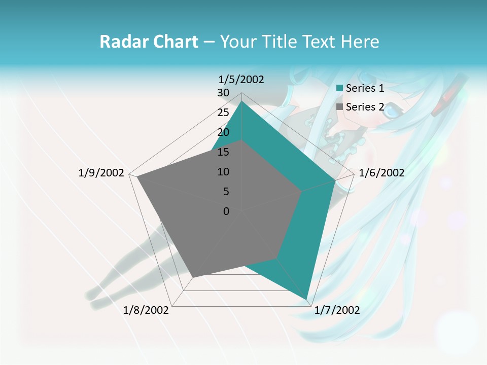 A Woman With Blue Hair Is Posing For A Picture PowerPoint Template