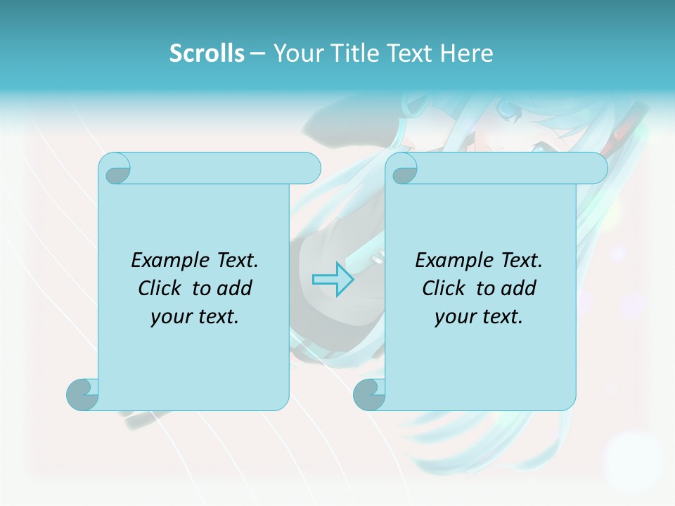 A Woman With Blue Hair Is Posing For A Picture PowerPoint Template
