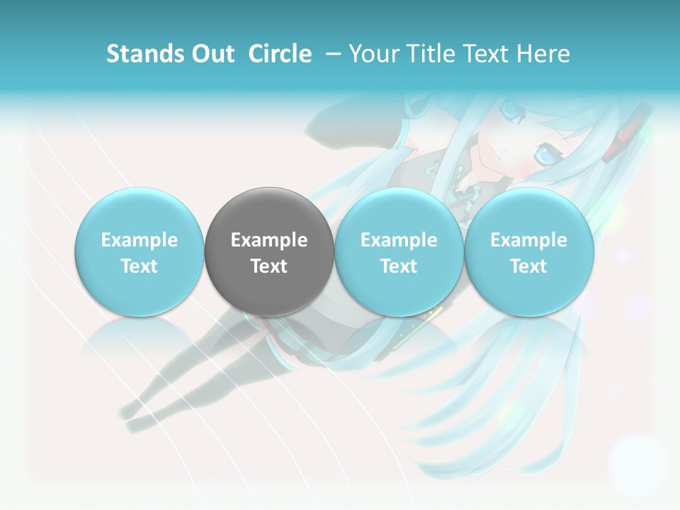 A Woman With Blue Hair Is Posing For A Picture PowerPoint Template