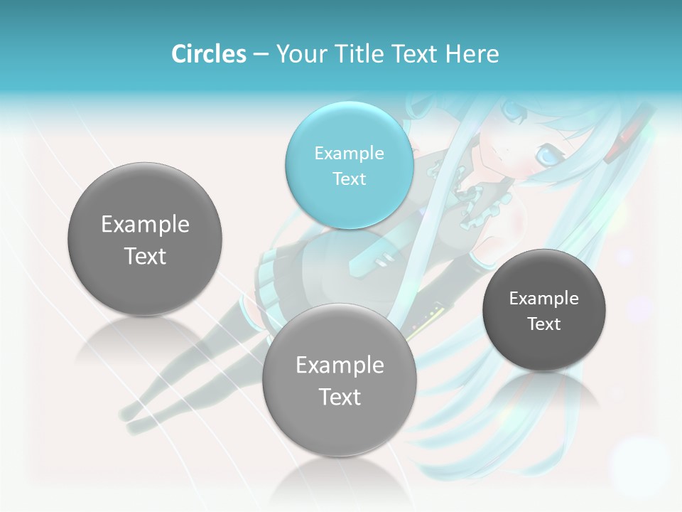 A Woman With Blue Hair Is Posing For A Picture PowerPoint Template