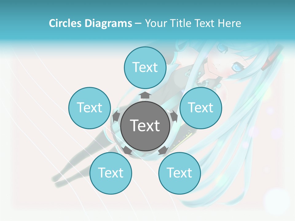 A Woman With Blue Hair Is Posing For A Picture PowerPoint Template