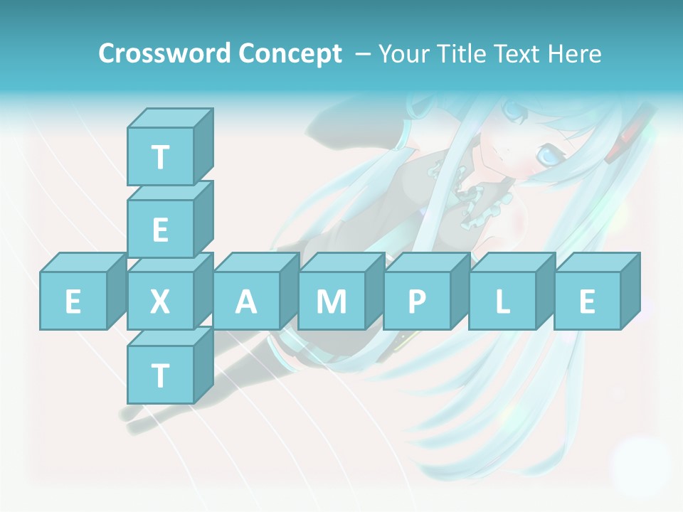 A Woman With Blue Hair Is Posing For A Picture PowerPoint Template