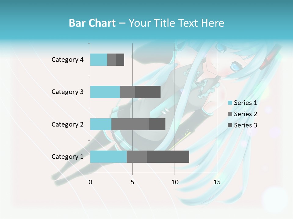 A Woman With Blue Hair Is Posing For A Picture PowerPoint Template