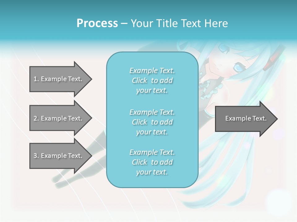 A Woman With Blue Hair Is Posing For A Picture PowerPoint Template