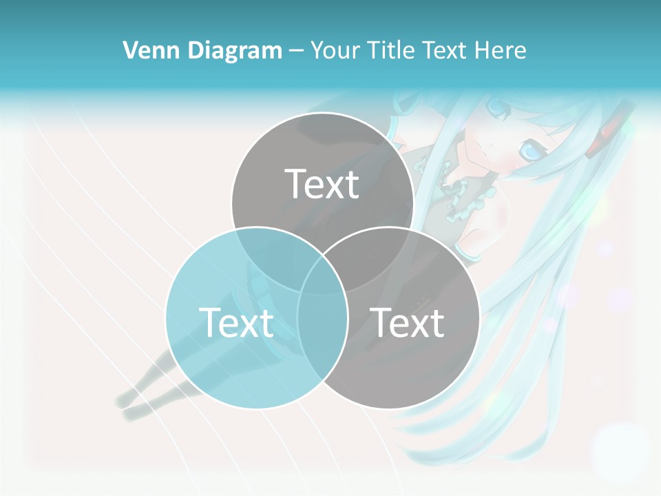 A Woman With Blue Hair Is Posing For A Picture PowerPoint Template