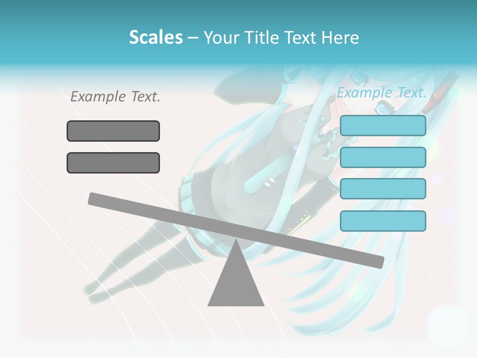 A Woman With Blue Hair Is Posing For A Picture PowerPoint Template