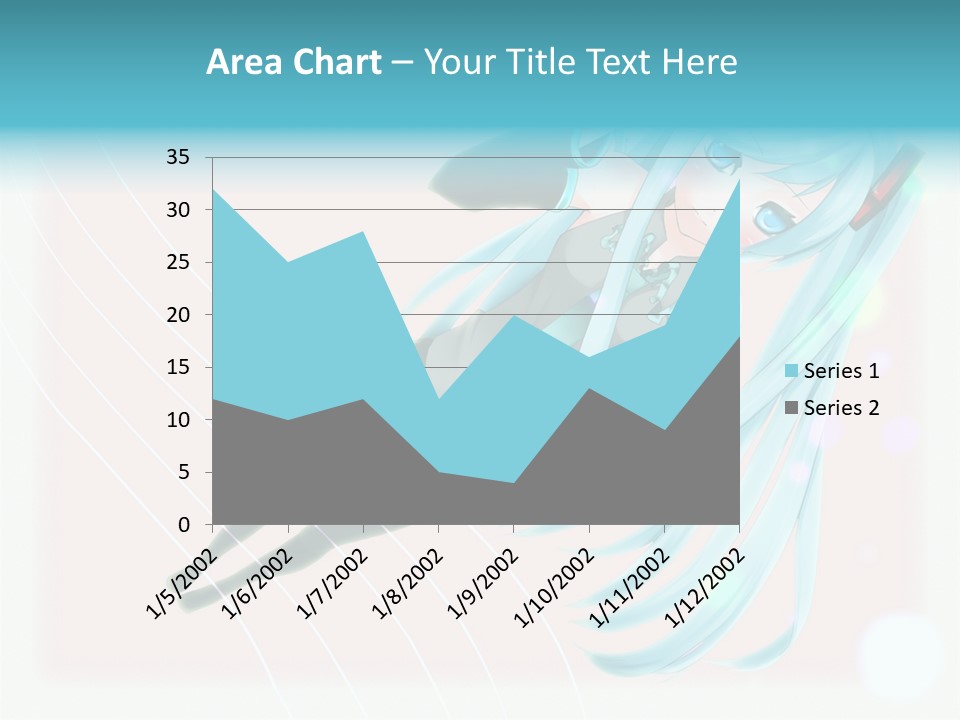 A Woman With Blue Hair Is Posing For A Picture PowerPoint Template