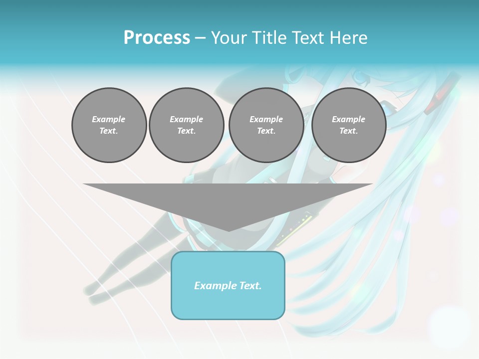 A Woman With Blue Hair Is Posing For A Picture PowerPoint Template