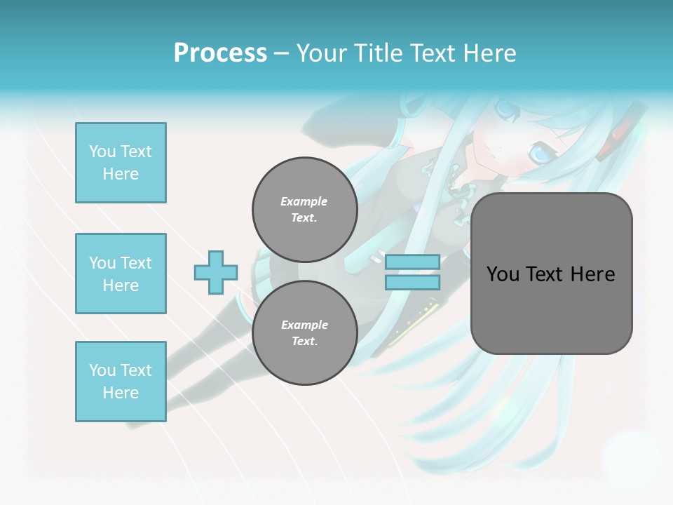 A Woman With Blue Hair Is Posing For A Picture PowerPoint Template
