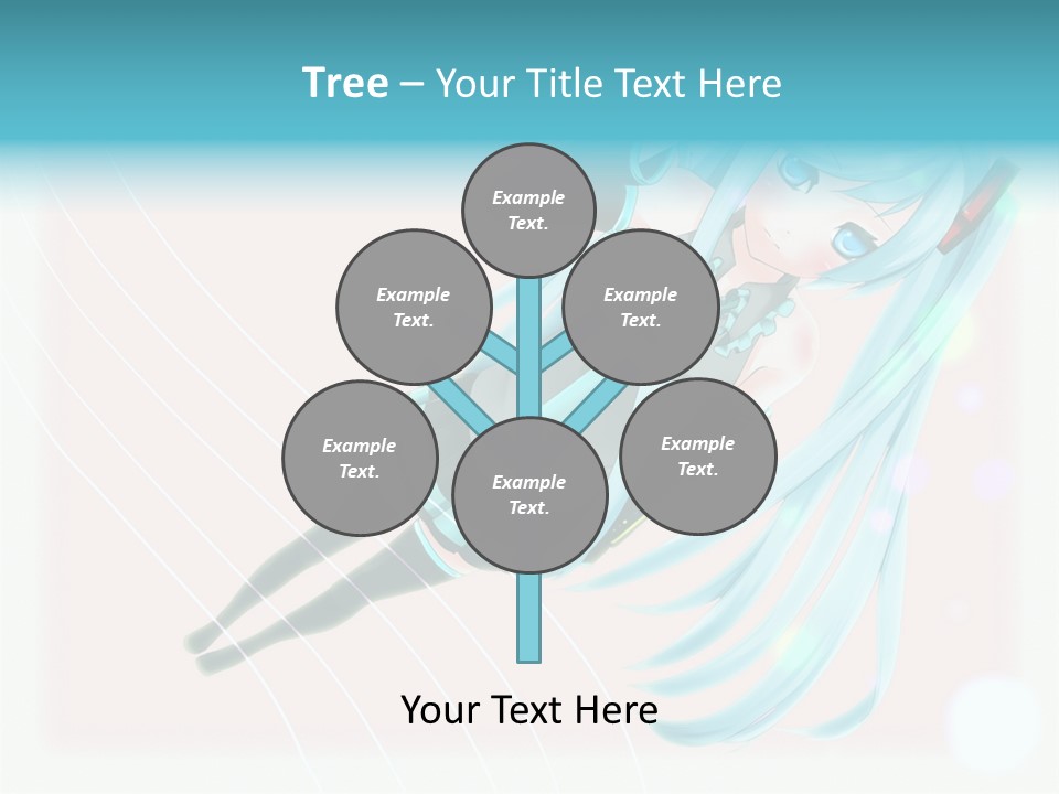 A Woman With Blue Hair Is Posing For A Picture PowerPoint Template