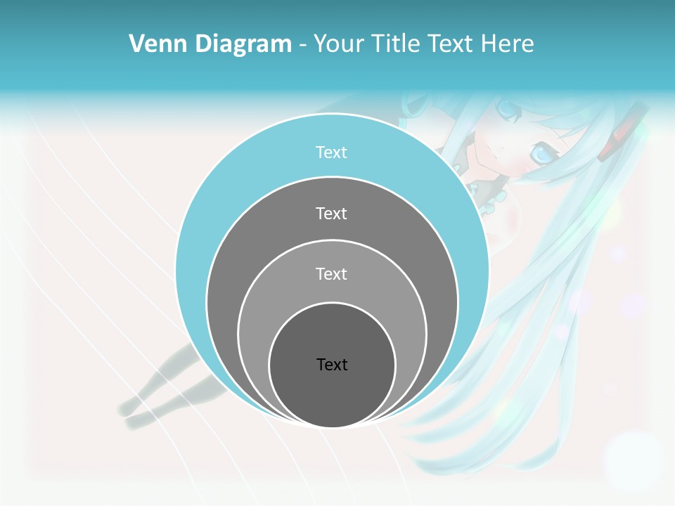 A Woman With Blue Hair Is Posing For A Picture PowerPoint Template