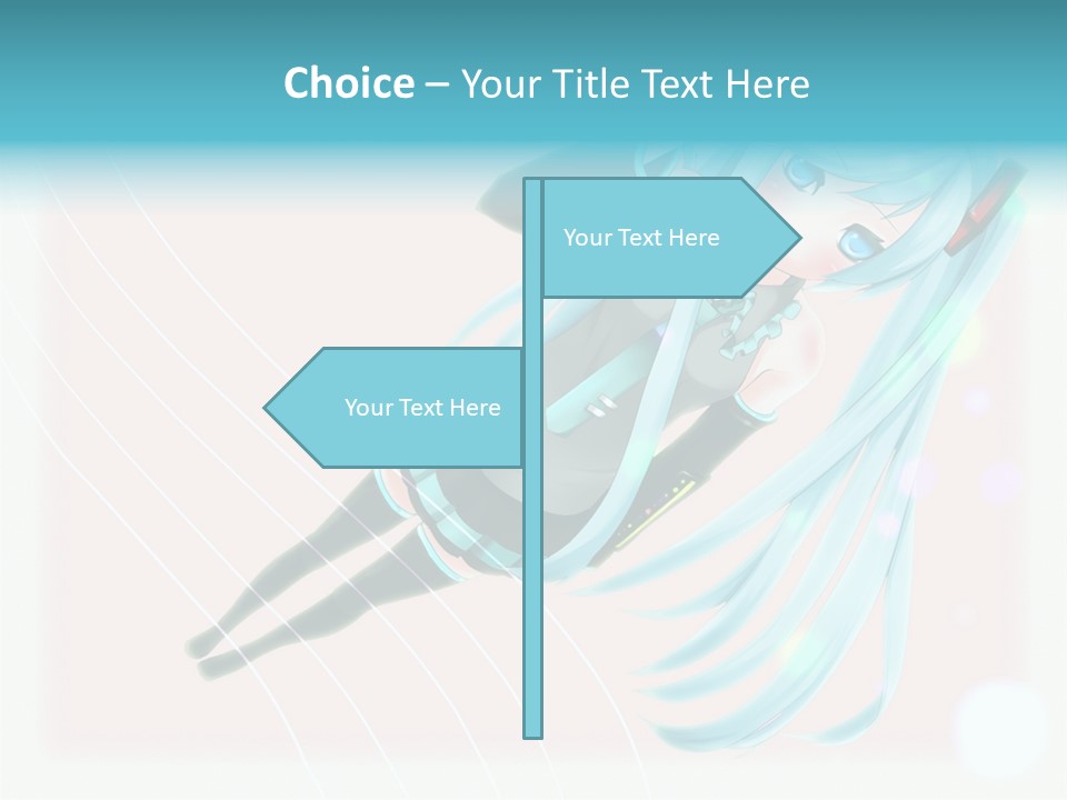 A Woman With Blue Hair Is Posing For A Picture PowerPoint Template