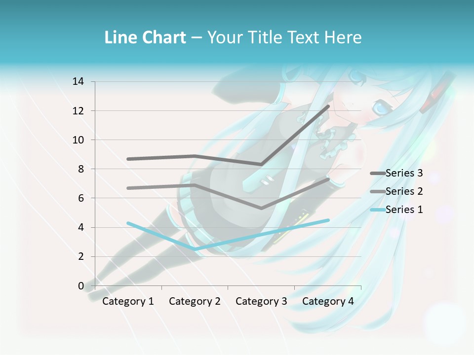 A Woman With Blue Hair Is Posing For A Picture PowerPoint Template