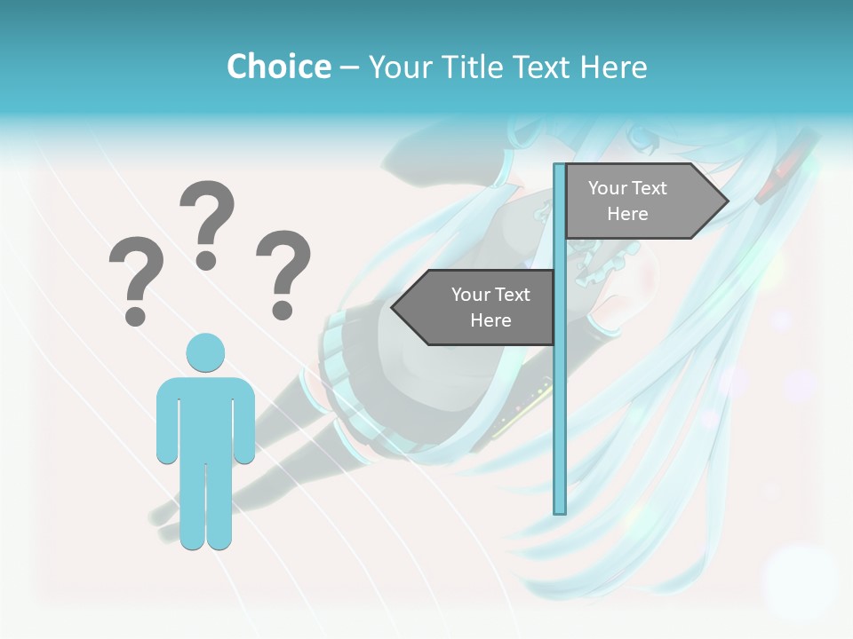 A Woman With Blue Hair Is Posing For A Picture PowerPoint Template