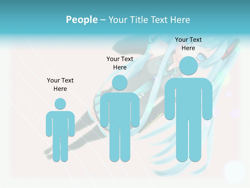 A Woman With Blue Hair Is Posing For A Picture PowerPoint Template