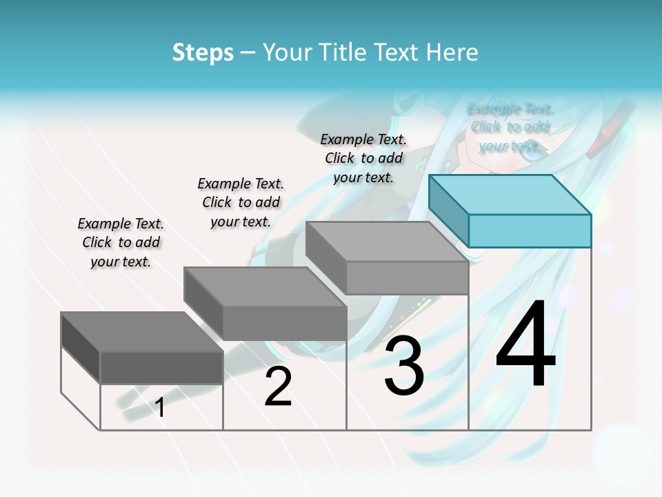 A Woman With Blue Hair Is Posing For A Picture PowerPoint Template