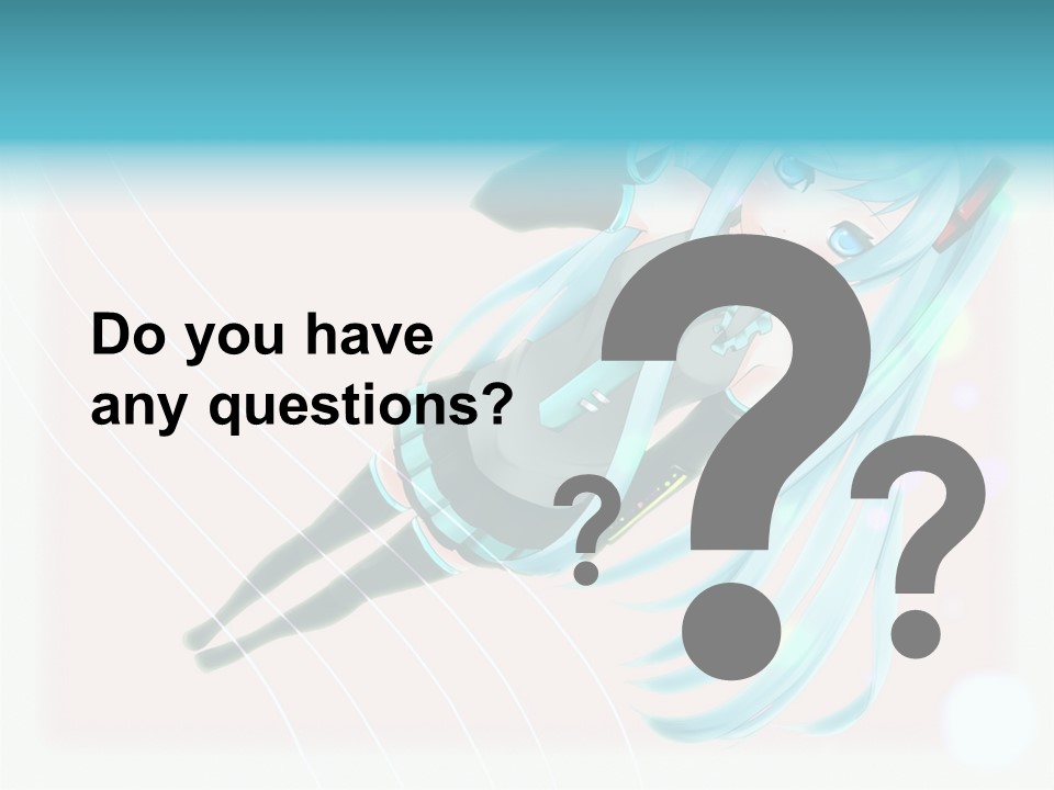 A Woman With Blue Hair Is Posing For A Picture PowerPoint Template