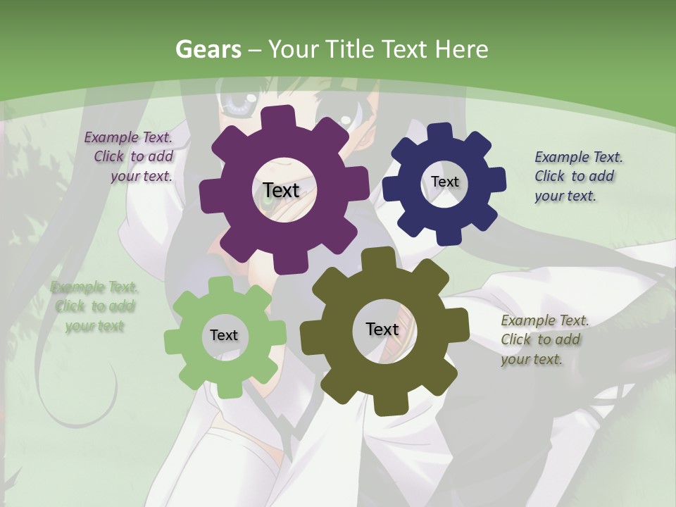 A Girl In A Purple Dress Sitting On The Ground PowerPoint Template