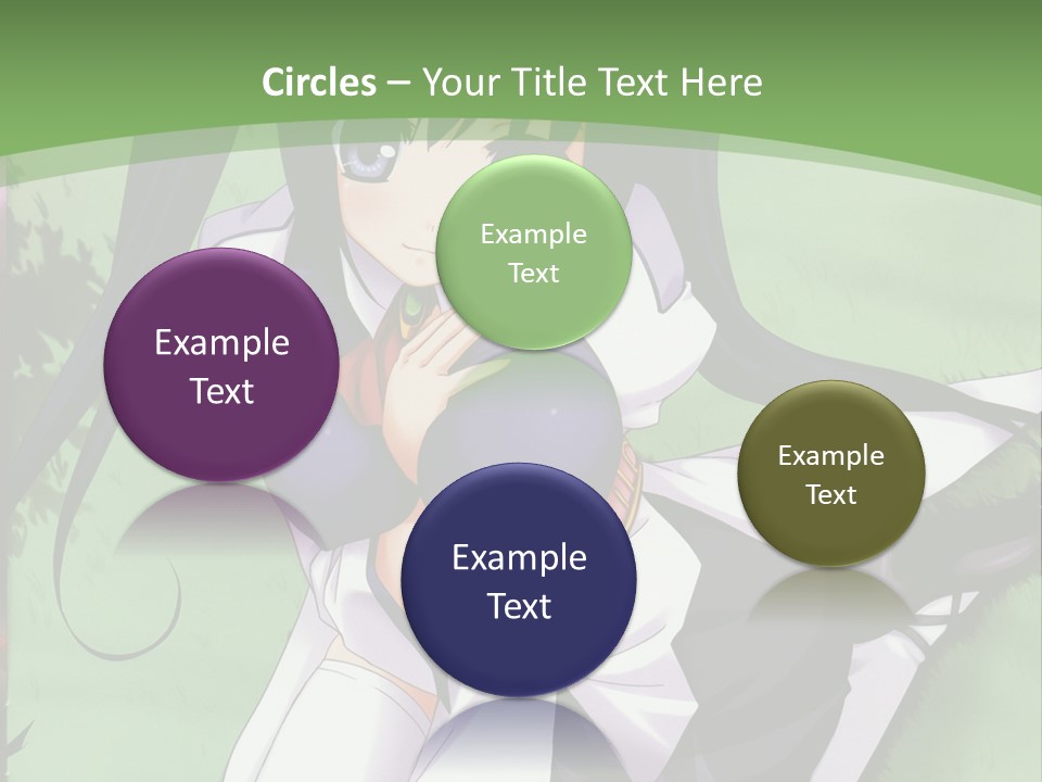 A Girl In A Purple Dress Sitting On The Ground PowerPoint Template