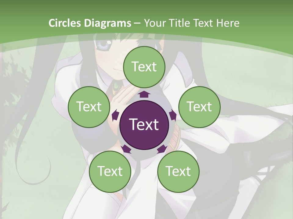 A Girl In A Purple Dress Sitting On The Ground PowerPoint Template