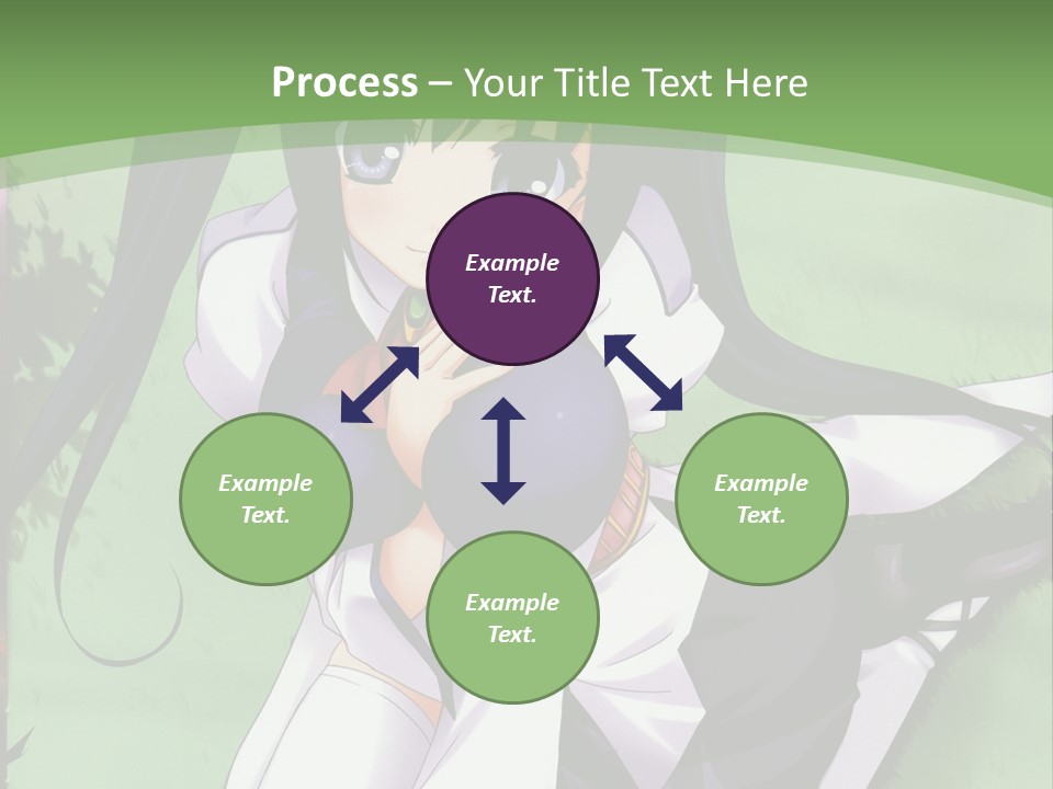 A Girl In A Purple Dress Sitting On The Ground PowerPoint Template