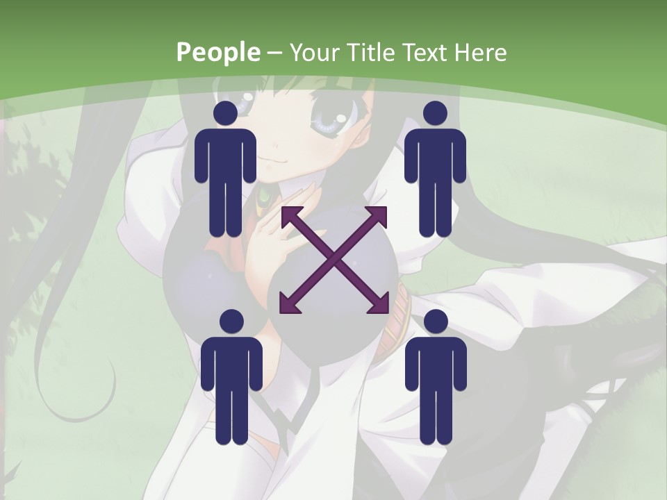 A Girl In A Purple Dress Sitting On The Ground PowerPoint Template