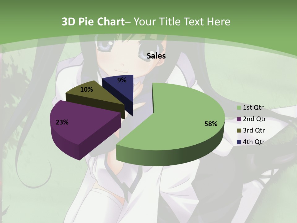 A Girl In A Purple Dress Sitting On The Ground PowerPoint Template