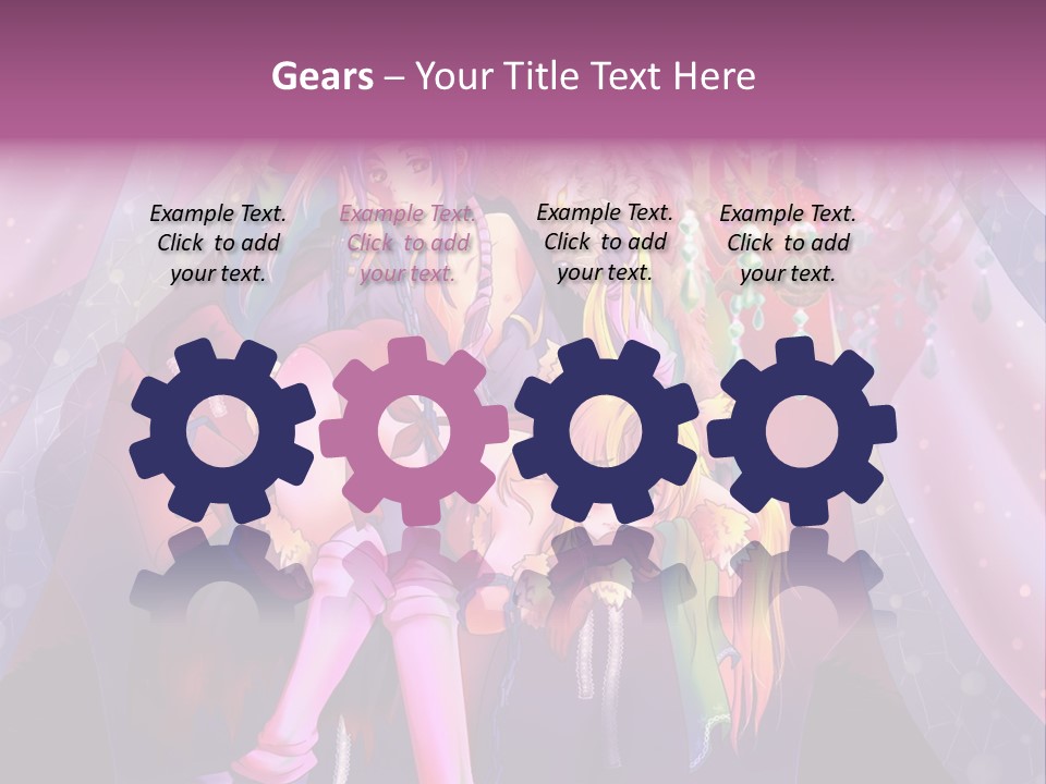 A Group Of Women Sitting Next To Each Other PowerPoint Template