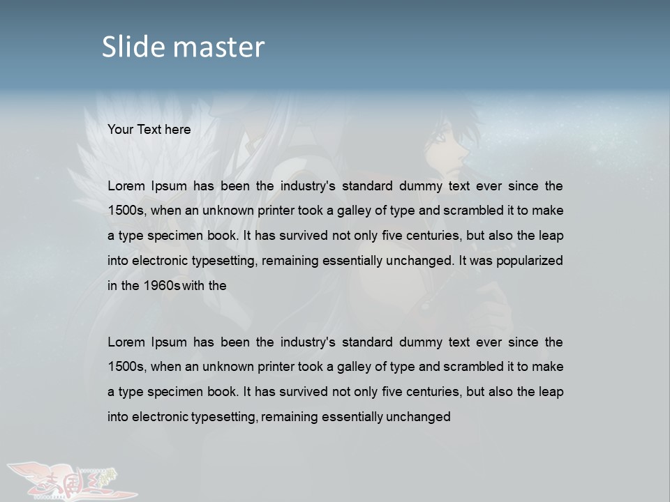 A Couple Of Anime Characters Standing Next To Each Other PowerPoint Template