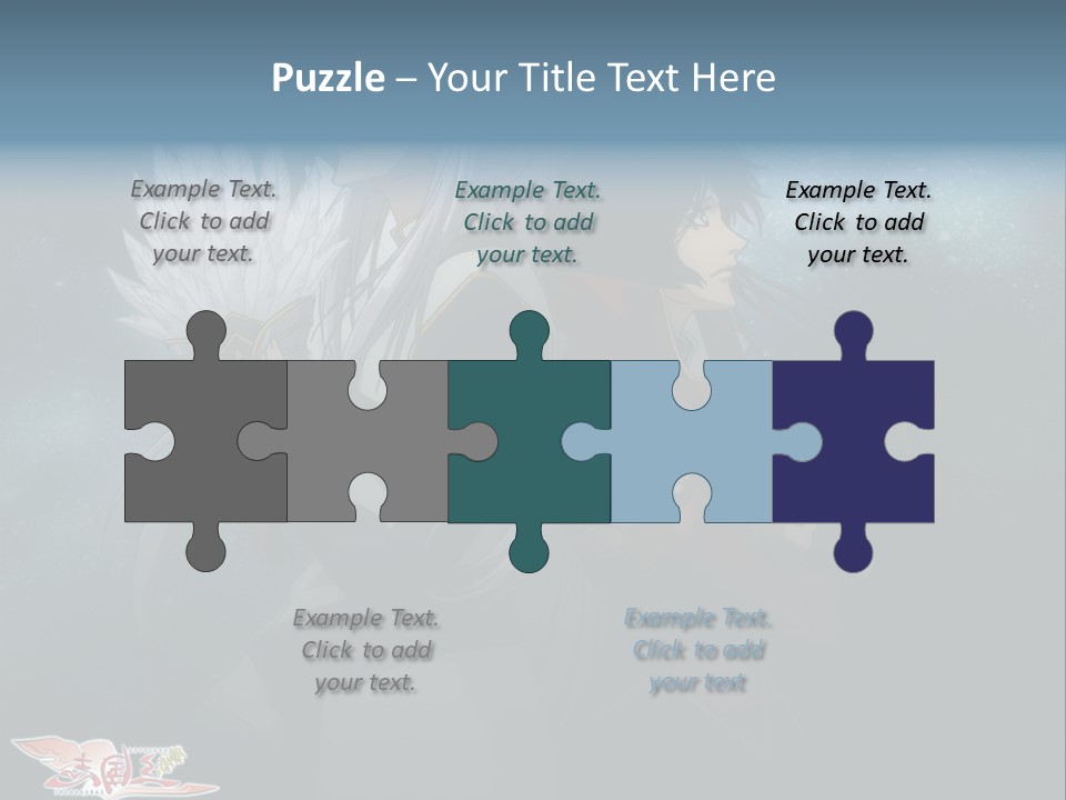 A Couple Of Anime Characters Standing Next To Each Other PowerPoint Template