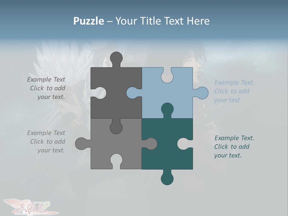 A Couple Of Anime Characters Standing Next To Each Other PowerPoint Template