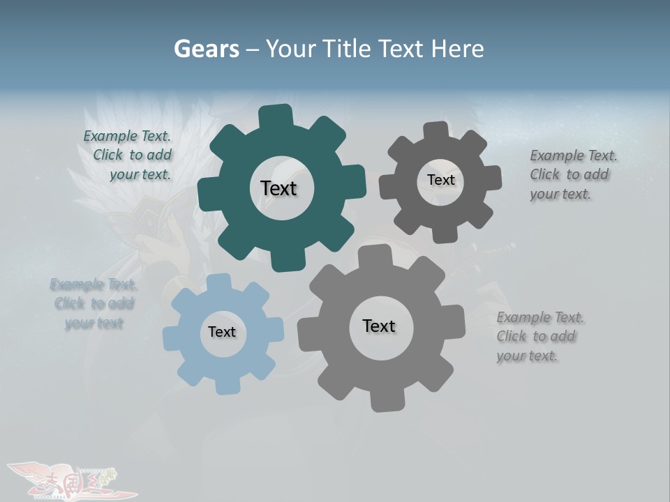 A Couple Of Anime Characters Standing Next To Each Other PowerPoint Template