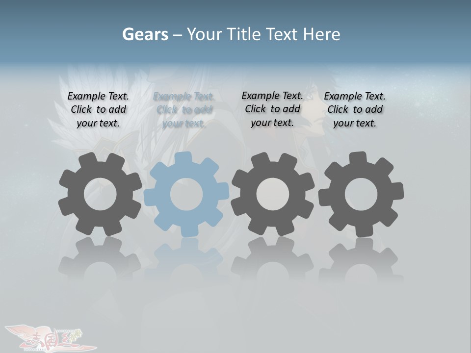 A Couple Of Anime Characters Standing Next To Each Other PowerPoint Template