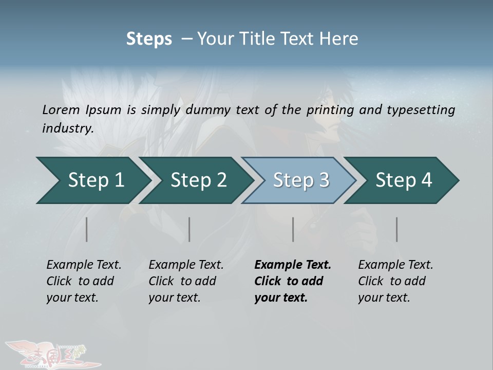 A Couple Of Anime Characters Standing Next To Each Other PowerPoint Template