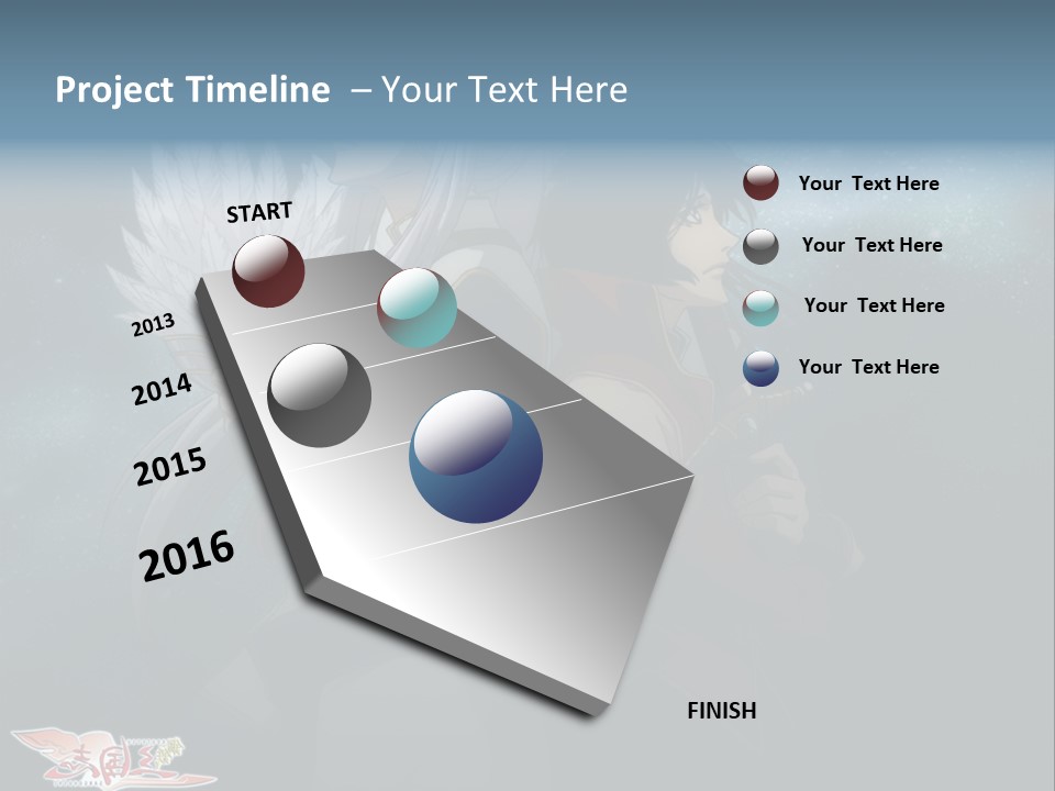 A Couple Of Anime Characters Standing Next To Each Other PowerPoint Template