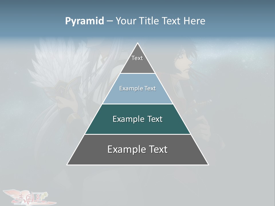 A Couple Of Anime Characters Standing Next To Each Other PowerPoint Template