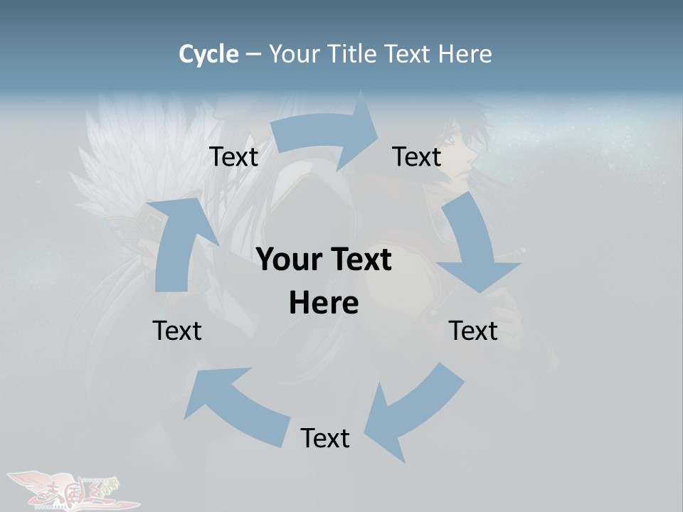 A Couple Of Anime Characters Standing Next To Each Other PowerPoint Template