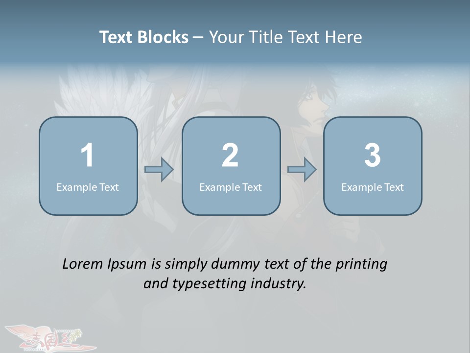 A Couple Of Anime Characters Standing Next To Each Other PowerPoint Template