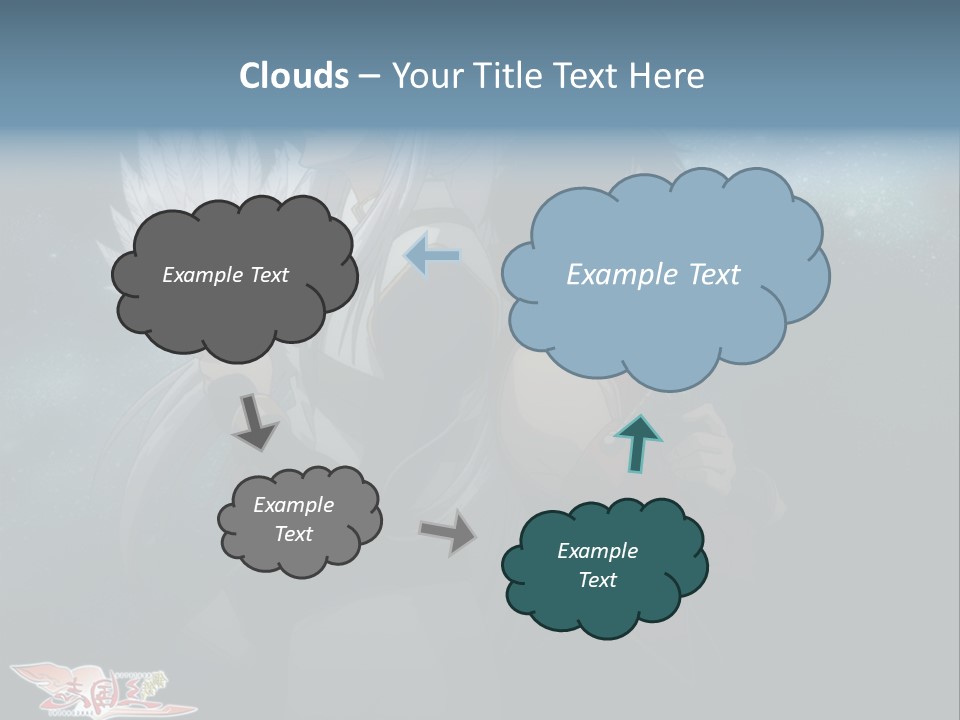 A Couple Of Anime Characters Standing Next To Each Other PowerPoint Template