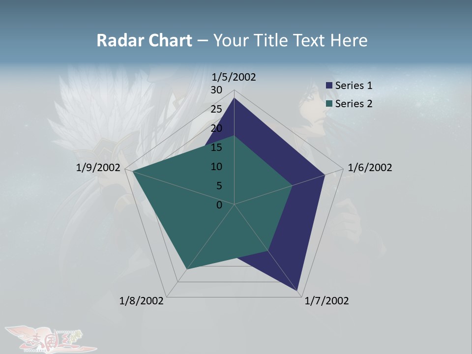 A Couple Of Anime Characters Standing Next To Each Other PowerPoint Template