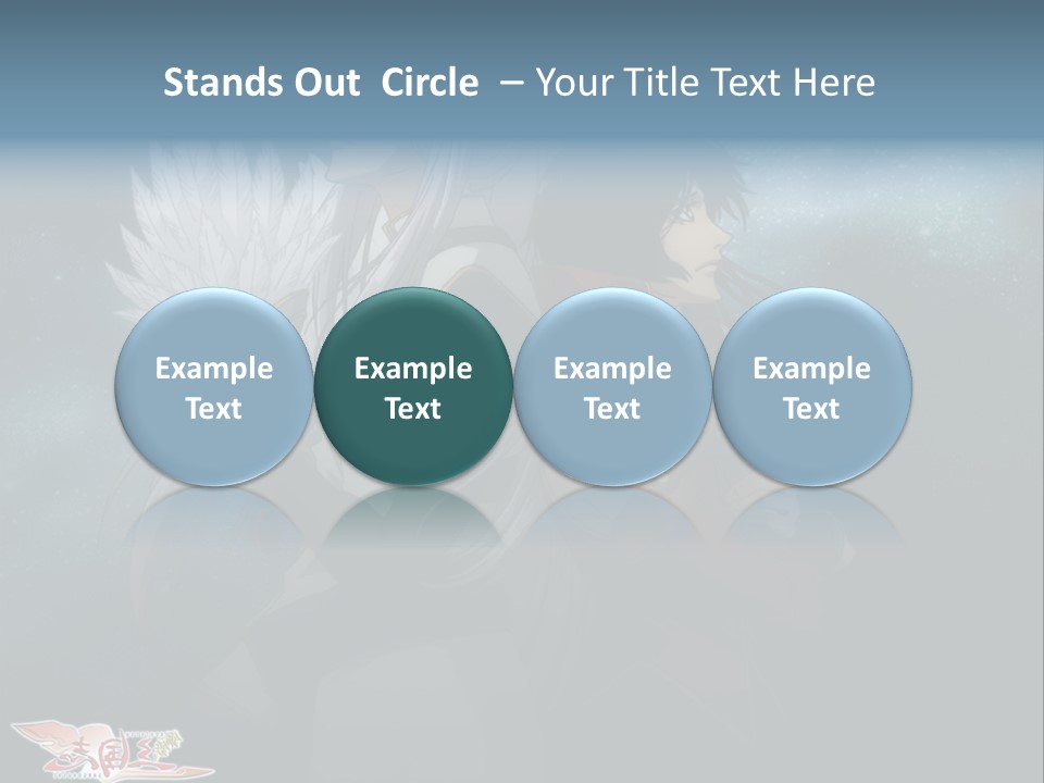 A Couple Of Anime Characters Standing Next To Each Other PowerPoint Template