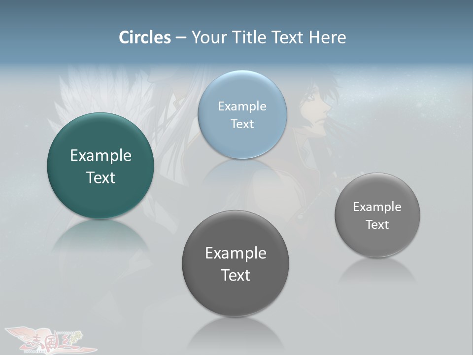 A Couple Of Anime Characters Standing Next To Each Other PowerPoint Template