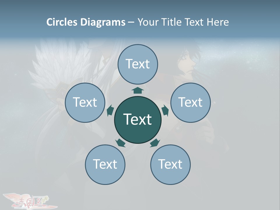 A Couple Of Anime Characters Standing Next To Each Other PowerPoint Template
