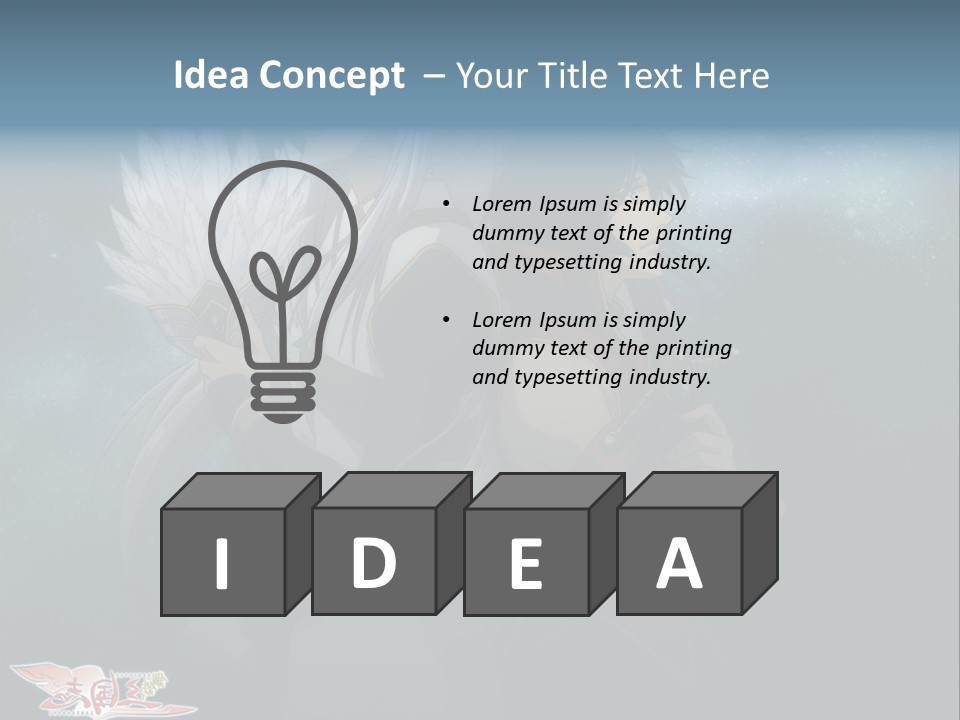 A Couple Of Anime Characters Standing Next To Each Other PowerPoint Template