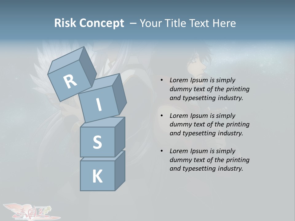 A Couple Of Anime Characters Standing Next To Each Other PowerPoint Template