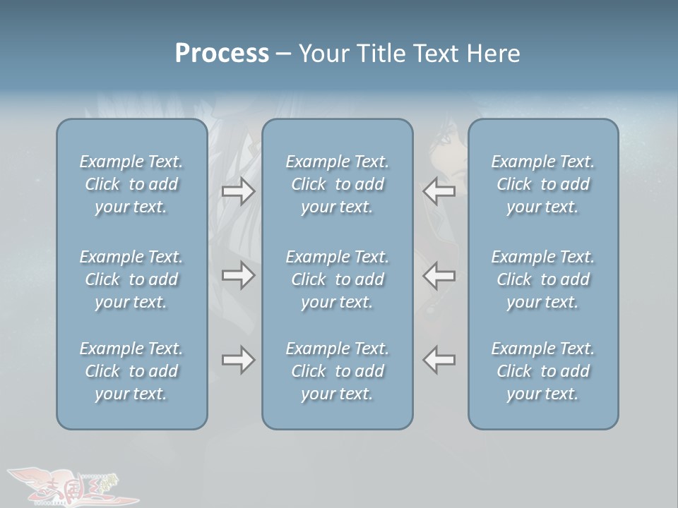 A Couple Of Anime Characters Standing Next To Each Other PowerPoint Template